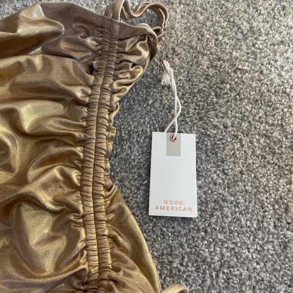 Good American One-Piece Swimsuit – Metallic Gold (Size 1 / Small) - Picture 4 of 9